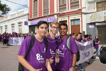 Marcha de escolares por la igualdad en Telde (Foto TA)